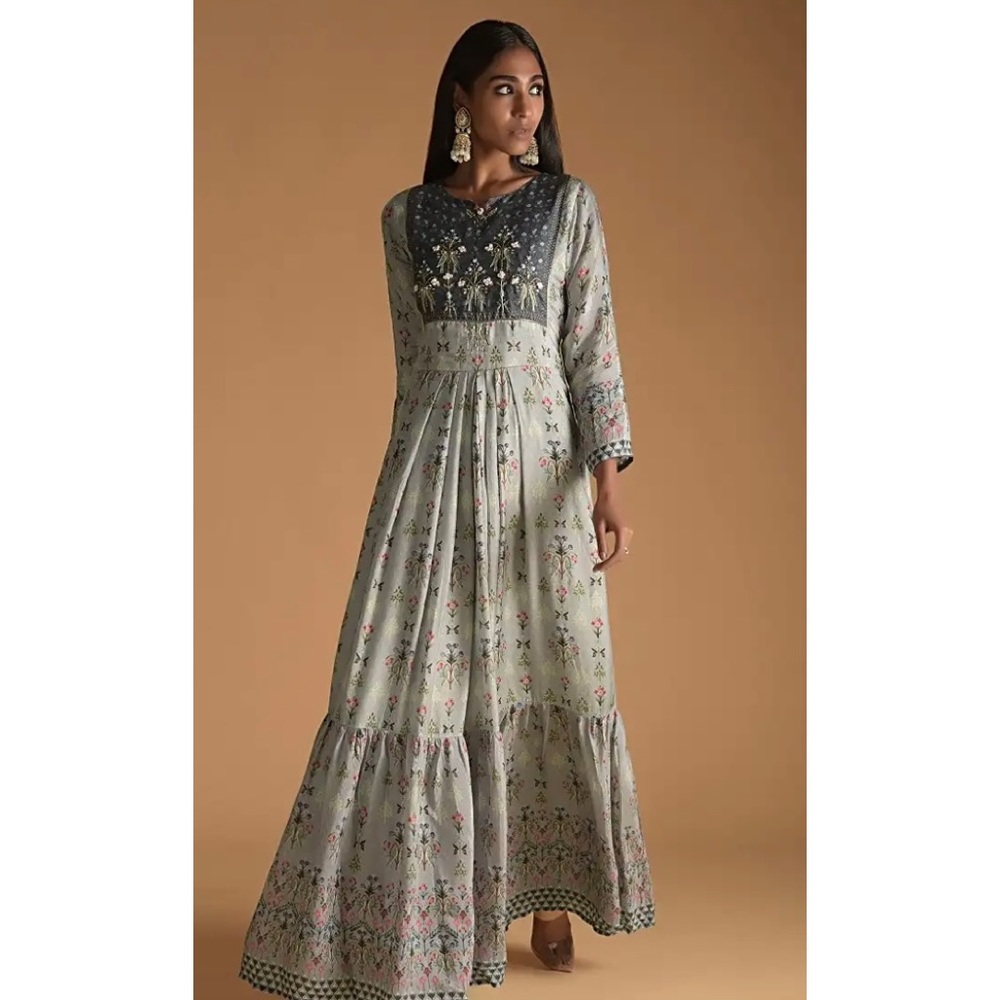 Never Worn Cloud Grey Cotton Silk Tunic